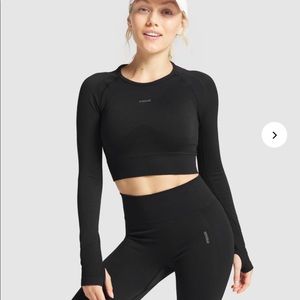 GYMSHARK FLEX SPORTS LONG SLEEVE CROP TOP